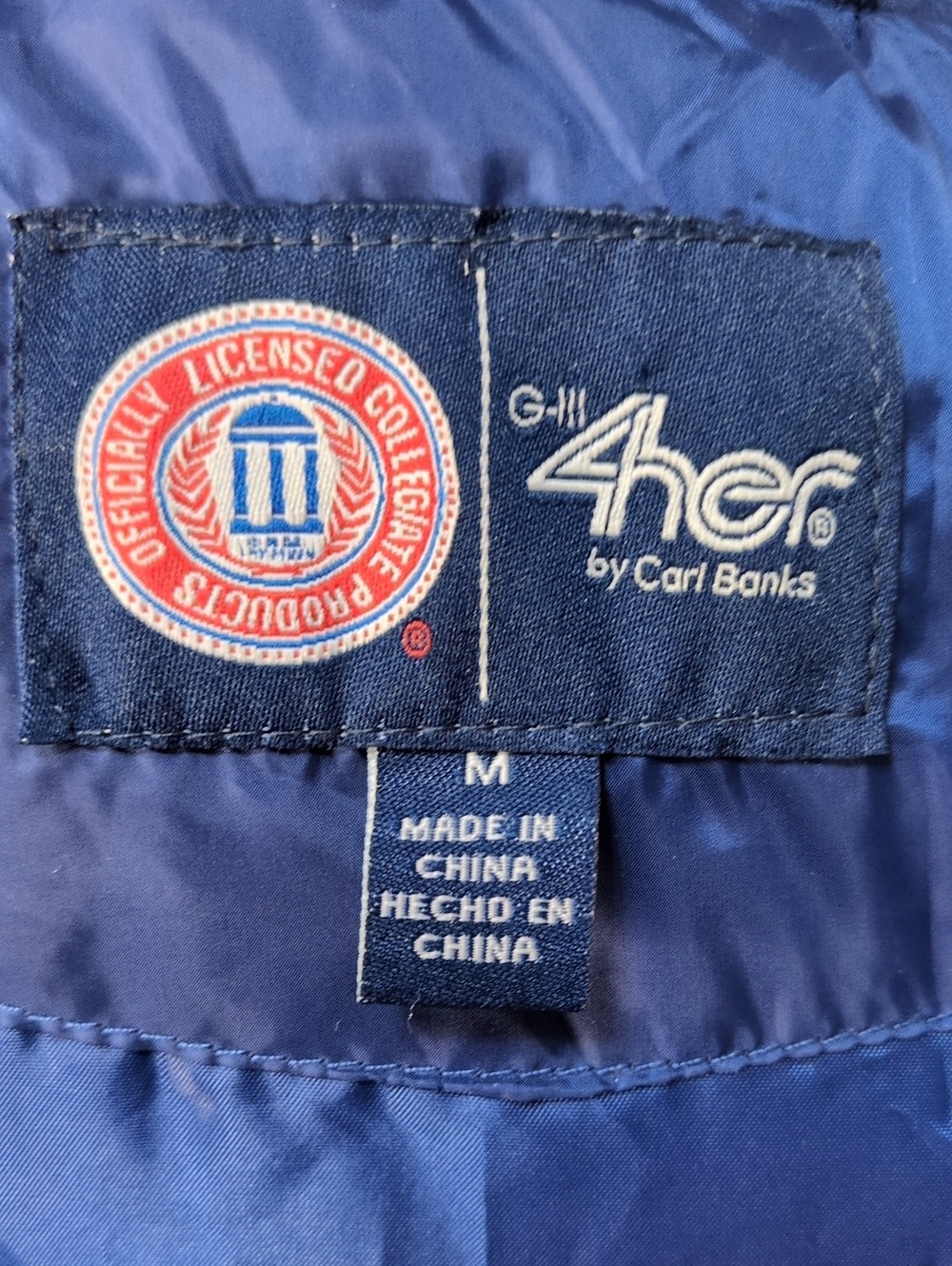 G-III 4Her Carl Banks Boise State Broncos Puffer Jacket Royal Blue Orange M - Picture 4 of 6